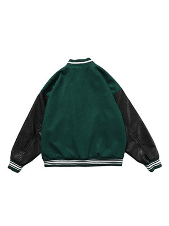 Men's Toweling Embroidered Varsity Jacket