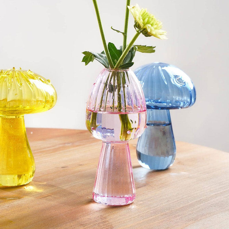 Grandma's House Nordic Mushroom Glass Vase