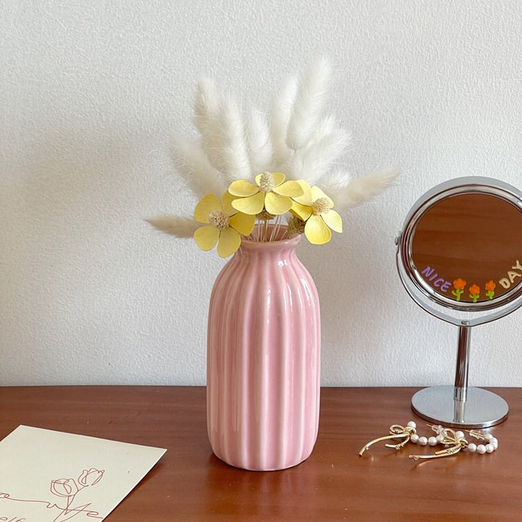 Minimalist Aesthetic Pastel Flower Vase