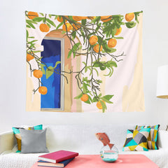 Mediterranean House Wall Tapestry