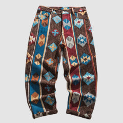 Vintage Ethnic Embroidered Pants