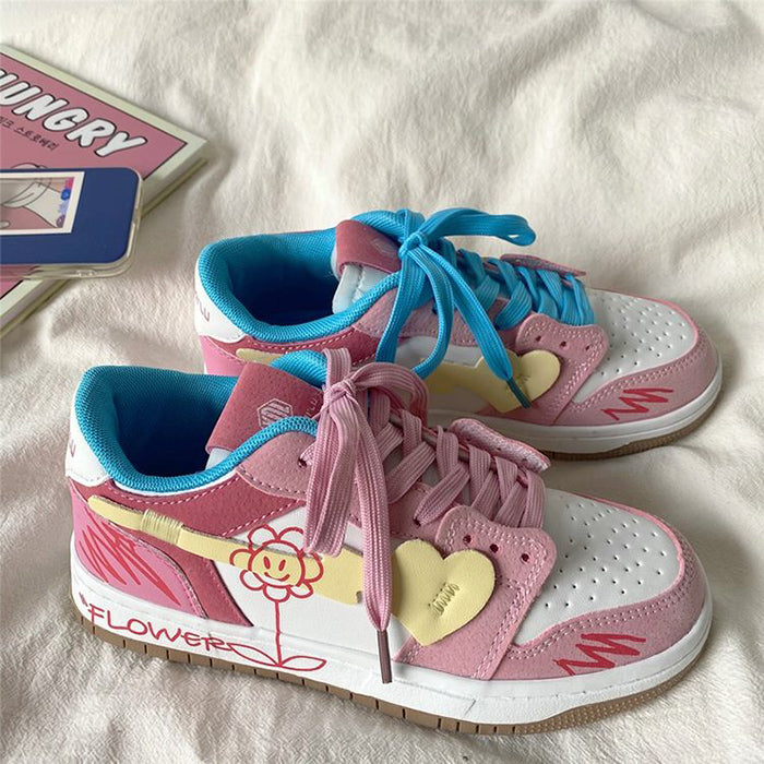 Pastel Aesthetic Flower Sneakers