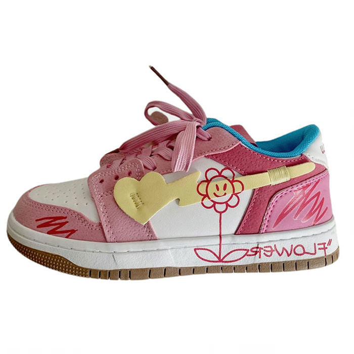 Pastel Aesthetic Flower Sneakers