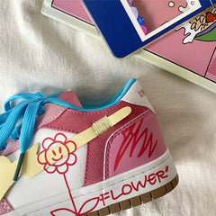 Pastel Aesthetic Flower Sneakers