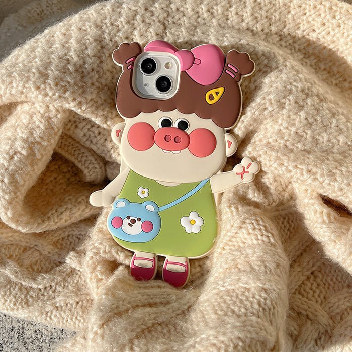 Cute Pig Girl IPhone Case