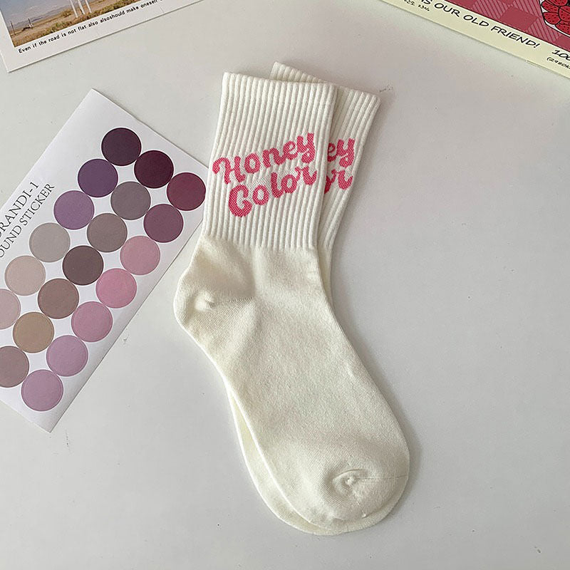 Naturally Sweet Pink Aesthetic Socks