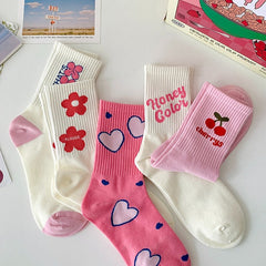 Naturally Sweet Pink Aesthetic Socks