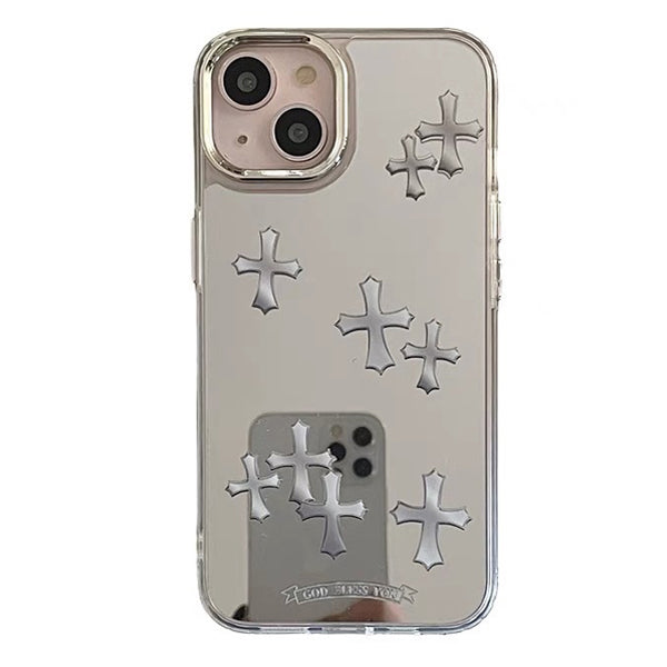 Pink Cross Mirror IPhone Case