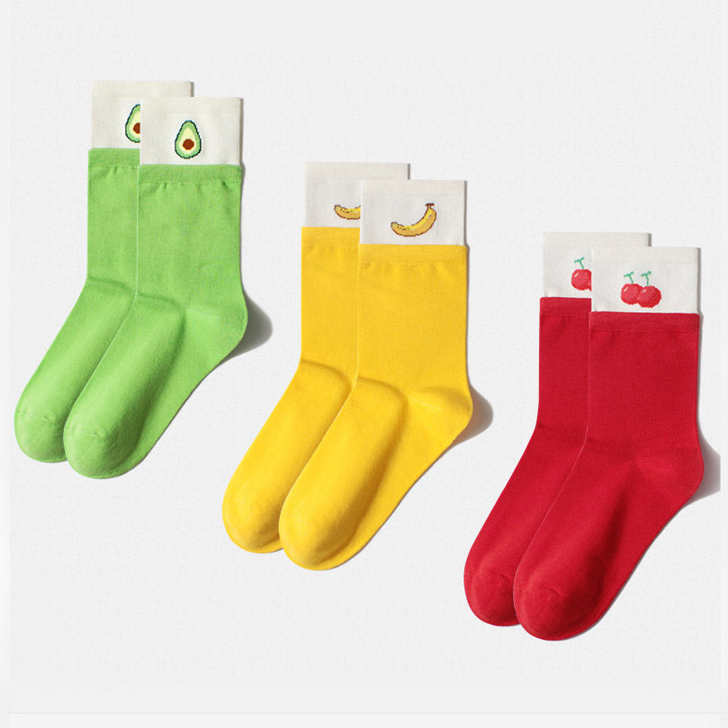 Pixel Fruit Socks