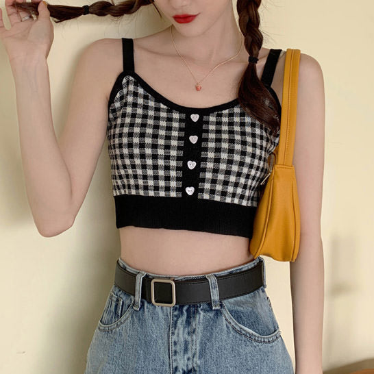 Love Addiction Plaid Top