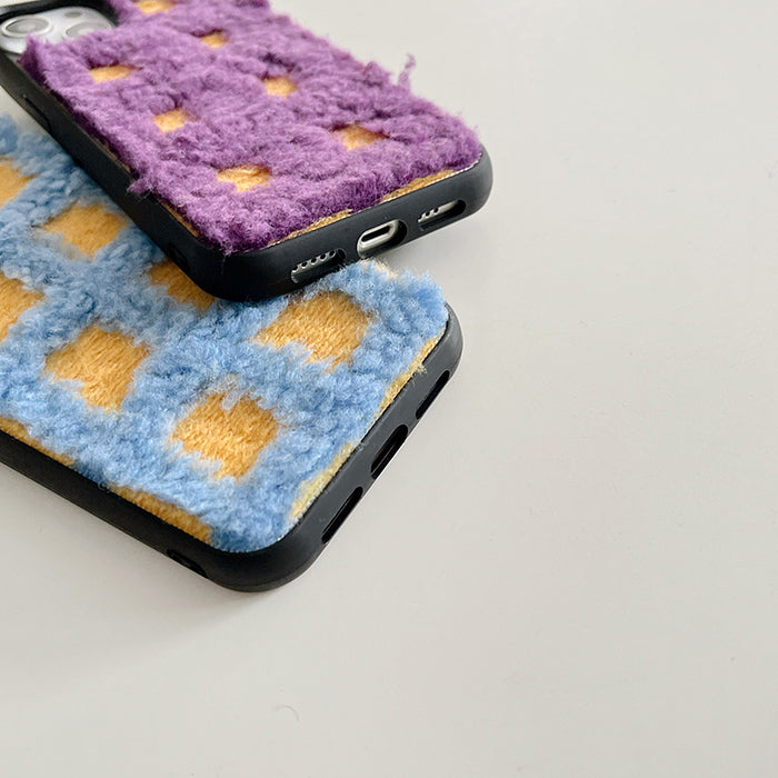 Plaid Fuzzy iPhone Case