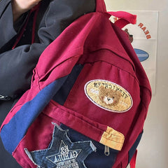 Star Bear Canvas Backpack