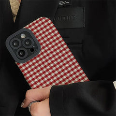 Preppy Red Plaid IPhone Case