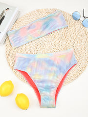 CANDY TIE-DYE BANDEAU BIKINI