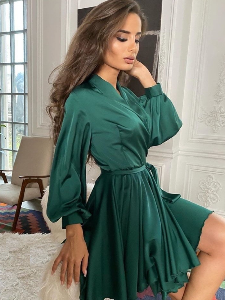 ALEXA SATIN DRESS