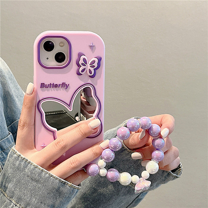 Purple Butterfly Mirror iPhone Case