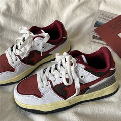 Red & Grey Shooting Star Sneakers