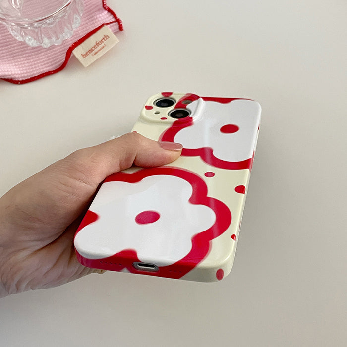 Red Flowers iPhone Case