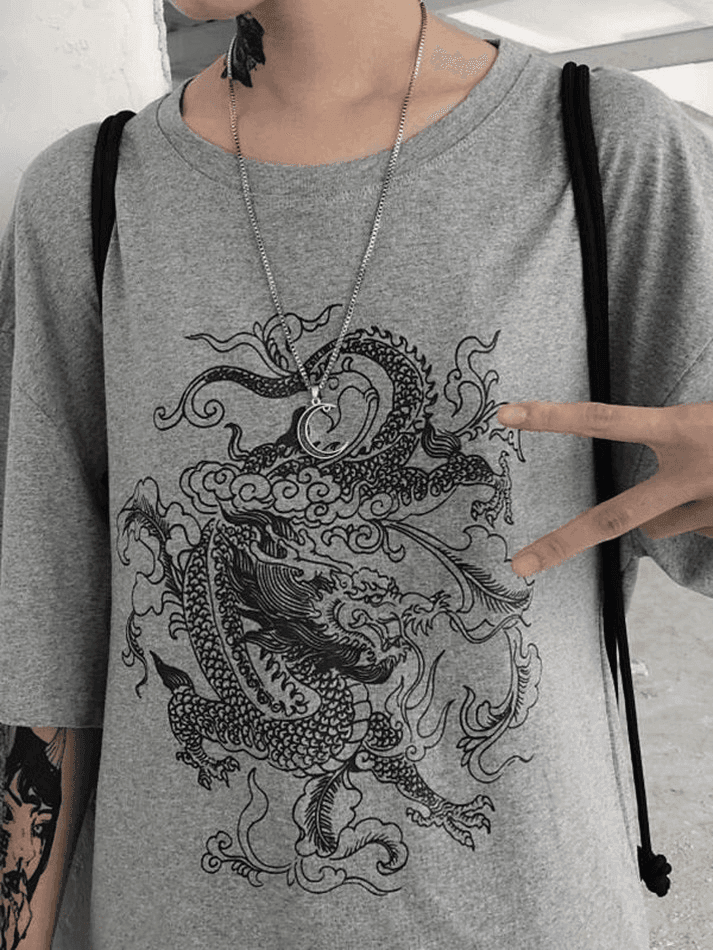 Short-Sleeve Dragon Graphic Tee