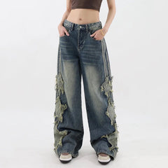 Side Stripe Star Jeans