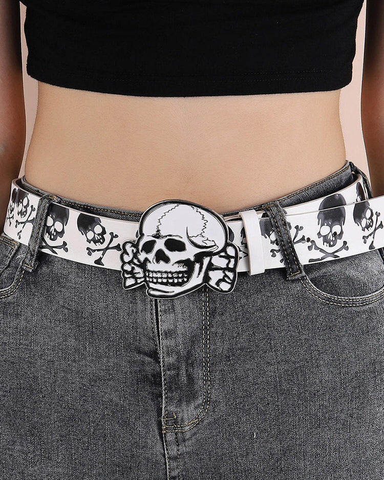 2000s Style Skull Belt