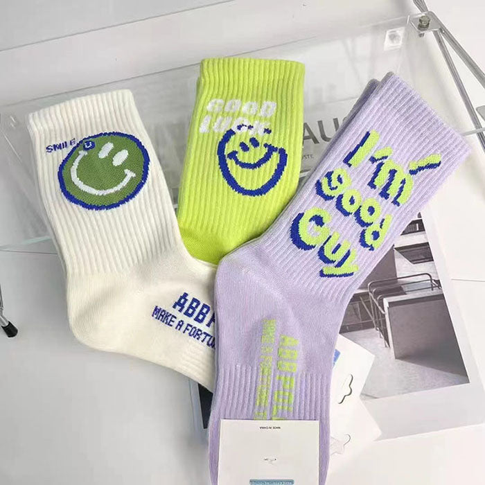 Smiley Face 3 Pack Socks