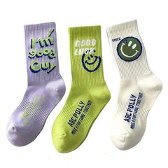 Smiley Face 3 Pack Socks