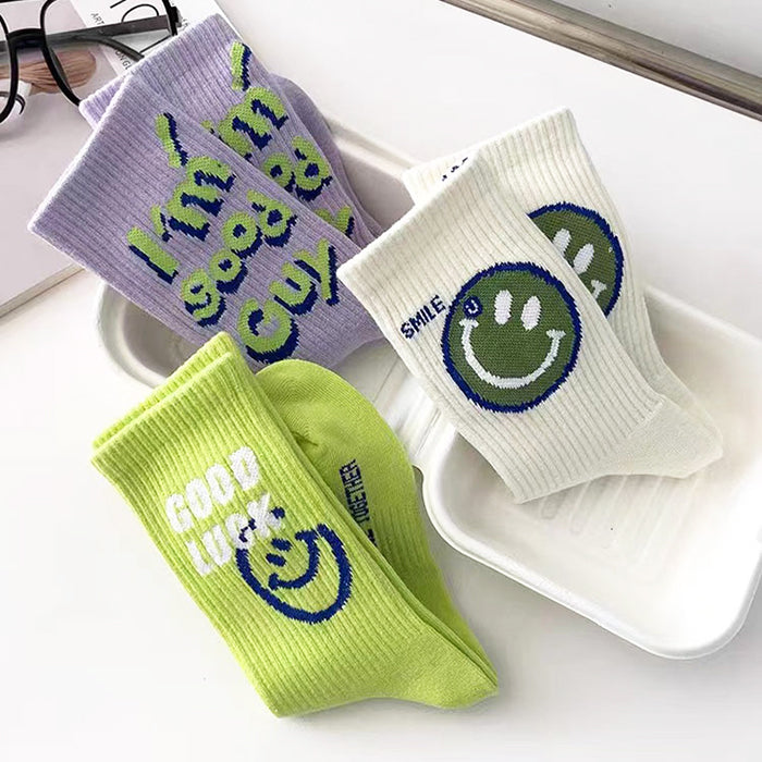 Smiley Face 3 Pack Socks