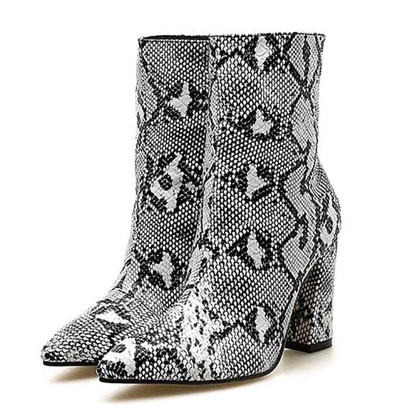 Snakeskin Ankle Boots