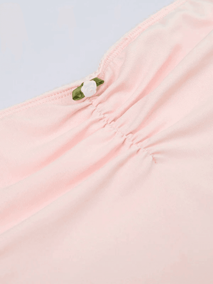 Solid Color Pleated Set