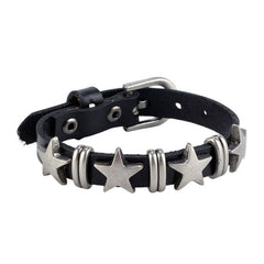 Grunge Aesthetic Star Leather Bracelet