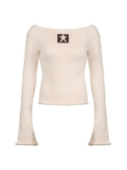 Star Jacquard Rolled Design Sweater