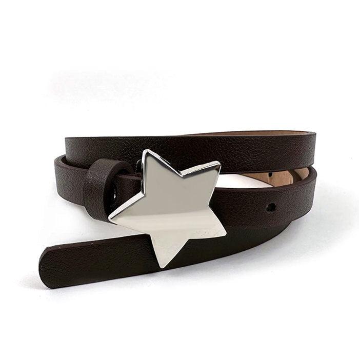 Star Buckle Thin Belt