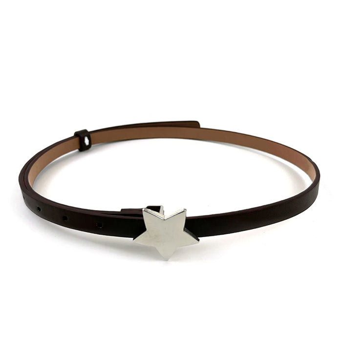 Star Buckle Thin Belt