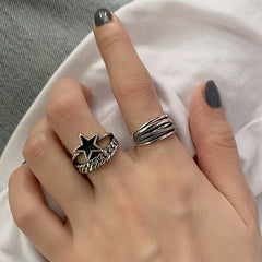 Star Chain Double Ring