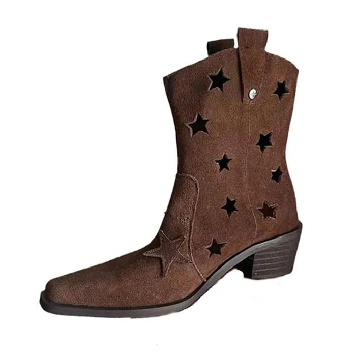 Star Cut Out Cowboy Boots