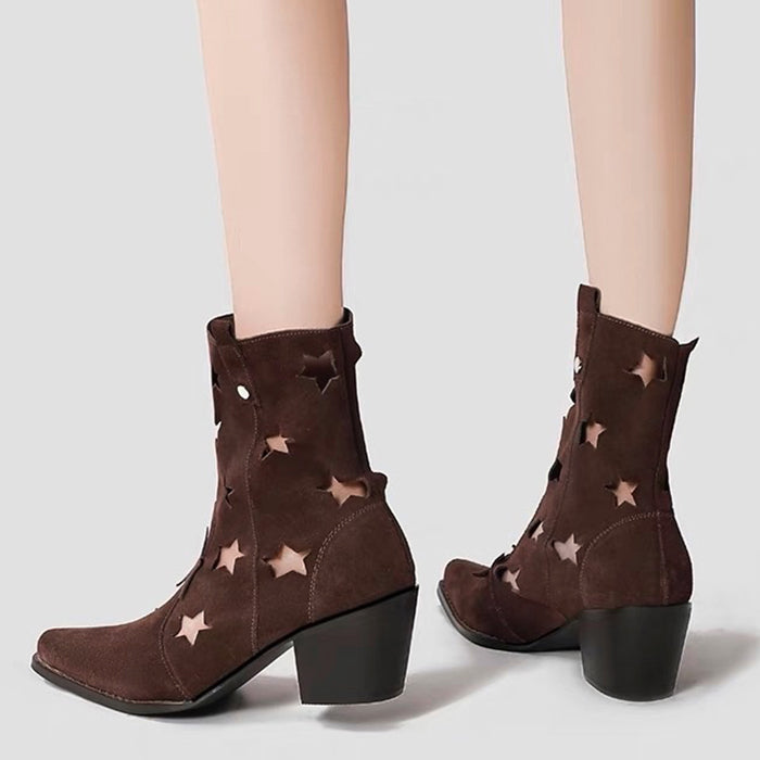 Star Cut Out Cowboy Boots