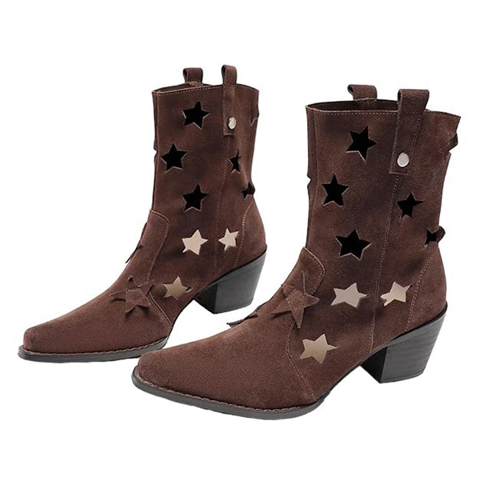 Star Cut Out Cowboy Boots