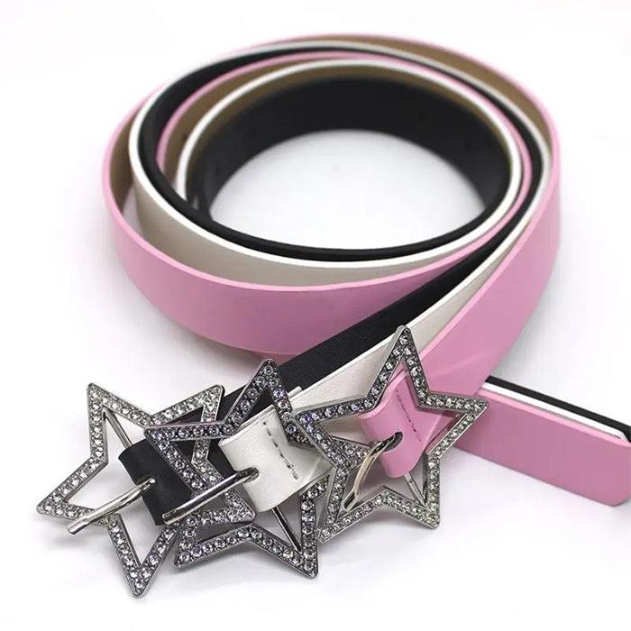 Star Rhinestone Buckle Belt