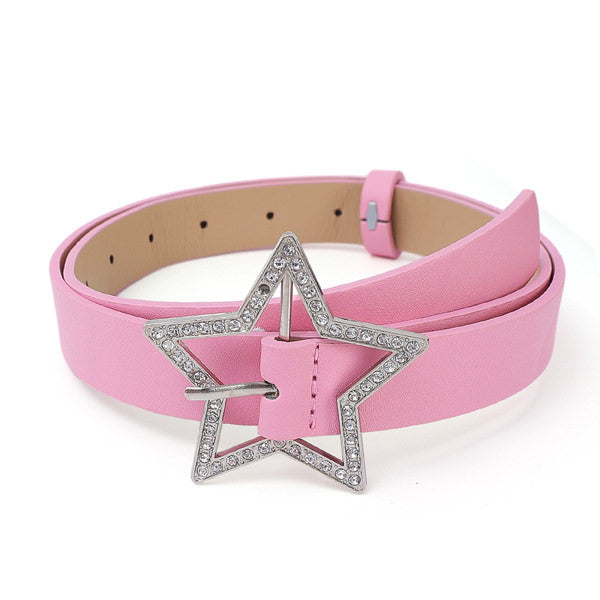 Star Rhinestone Buckle Belt