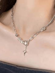 Stone Decor Astral Link Chain Necklace