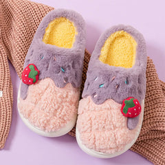 Strawberry Fuzzy Slippers