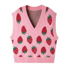 Strawberry Knit Vest