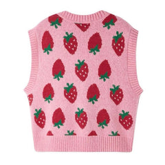 Strawberry Knit Vest