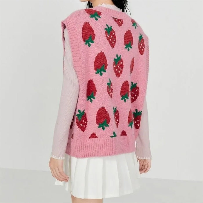 Strawberry Knit Vest