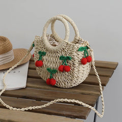 Strawberry Straw Bag