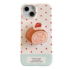 Strawberry Swiss Roll iPhone Case