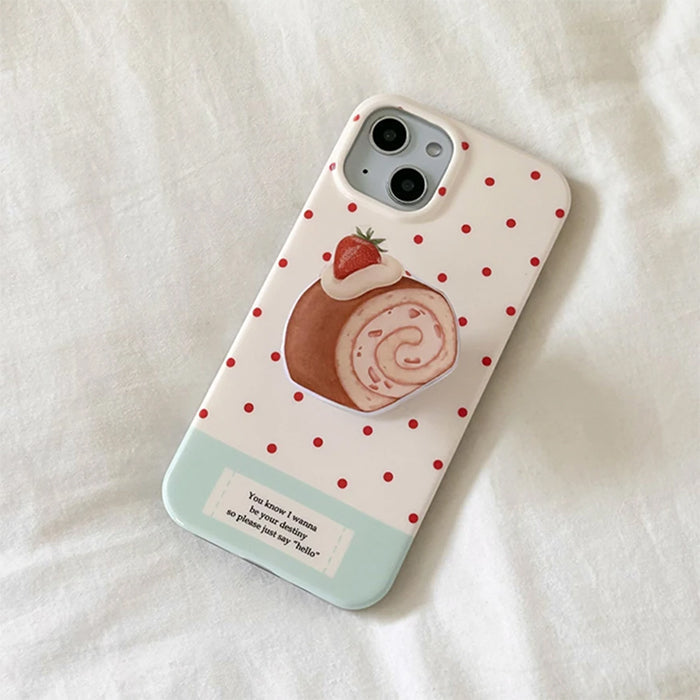 Strawberry Swiss Roll iPhone Case