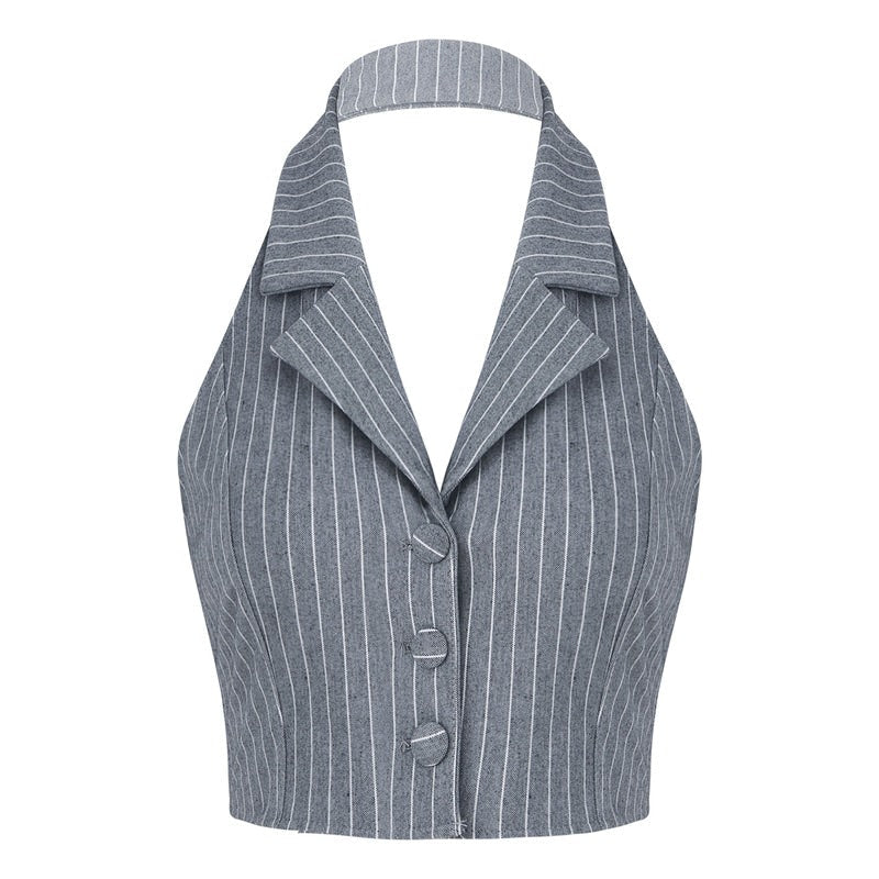 Baby Lies Halter Tailored Vest