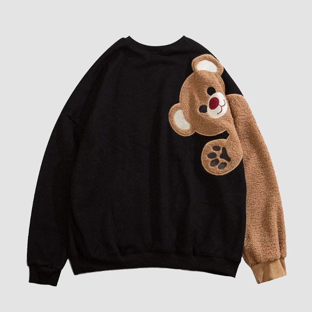 Hello Bear Print Sweatshirt